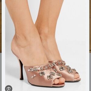 Prada rhinestones pink Heels